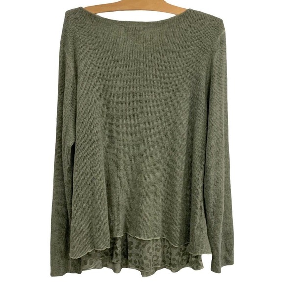 Ten-Oh-8 | Green Layered Long Sleeve Sweater- XL - Picture 8 of 8